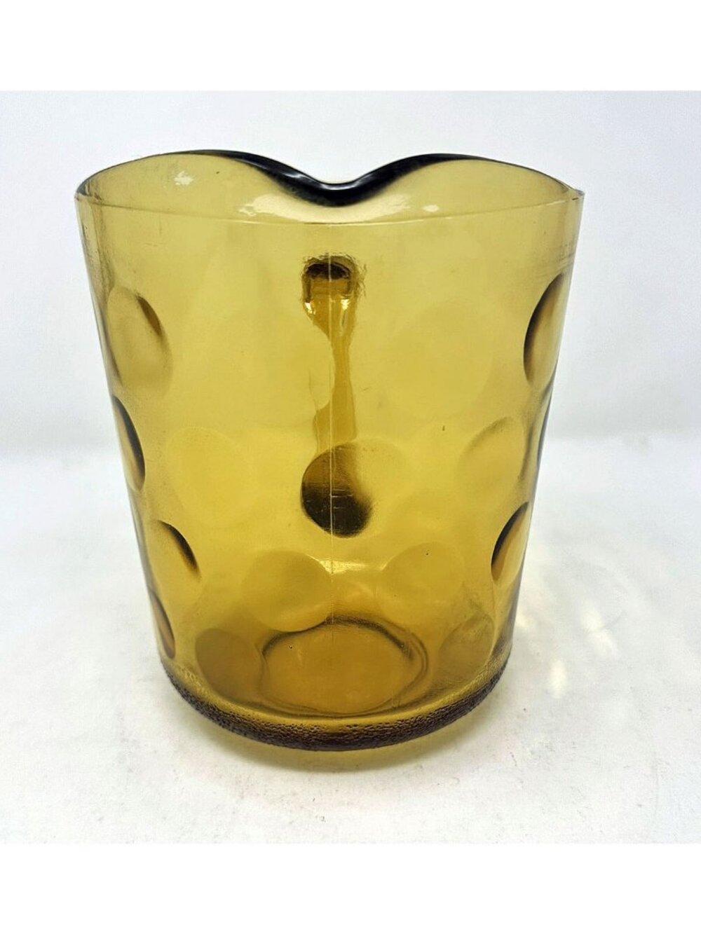 HAZEL ATLAS ELDORADO 56 oz Juice Pitcher Granada Gold Vogue Dot Thumbprint - Picture 4 of 8